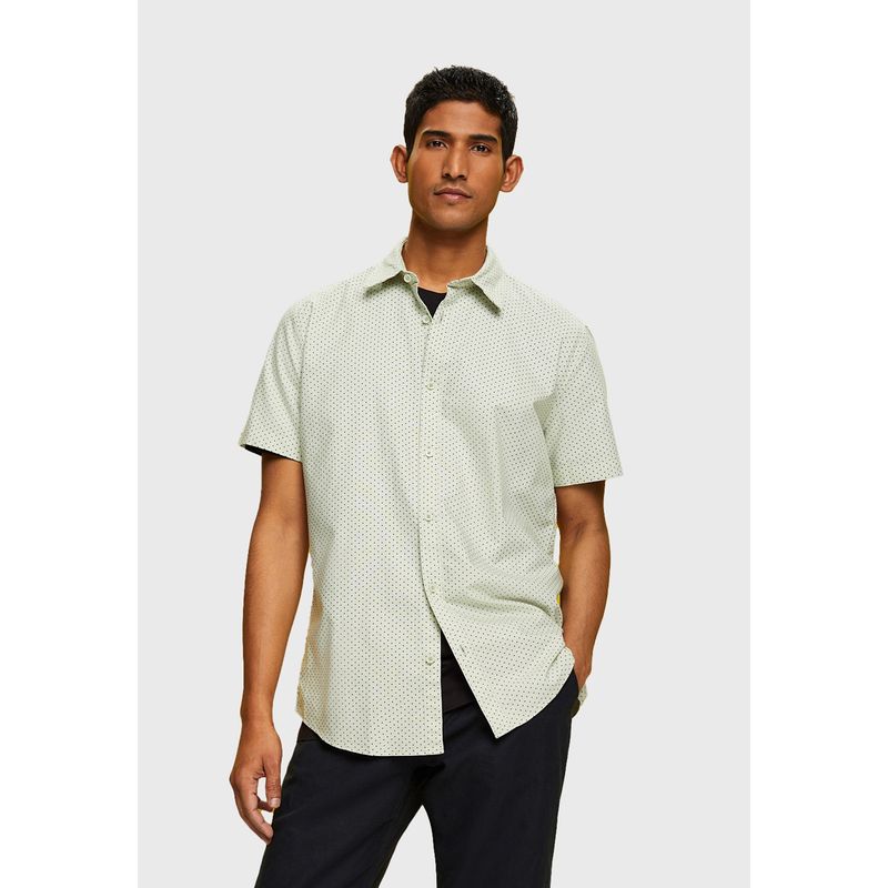 ESPRIT - Camisa Estampada De Puntos Hombre Esprit ESPRIT