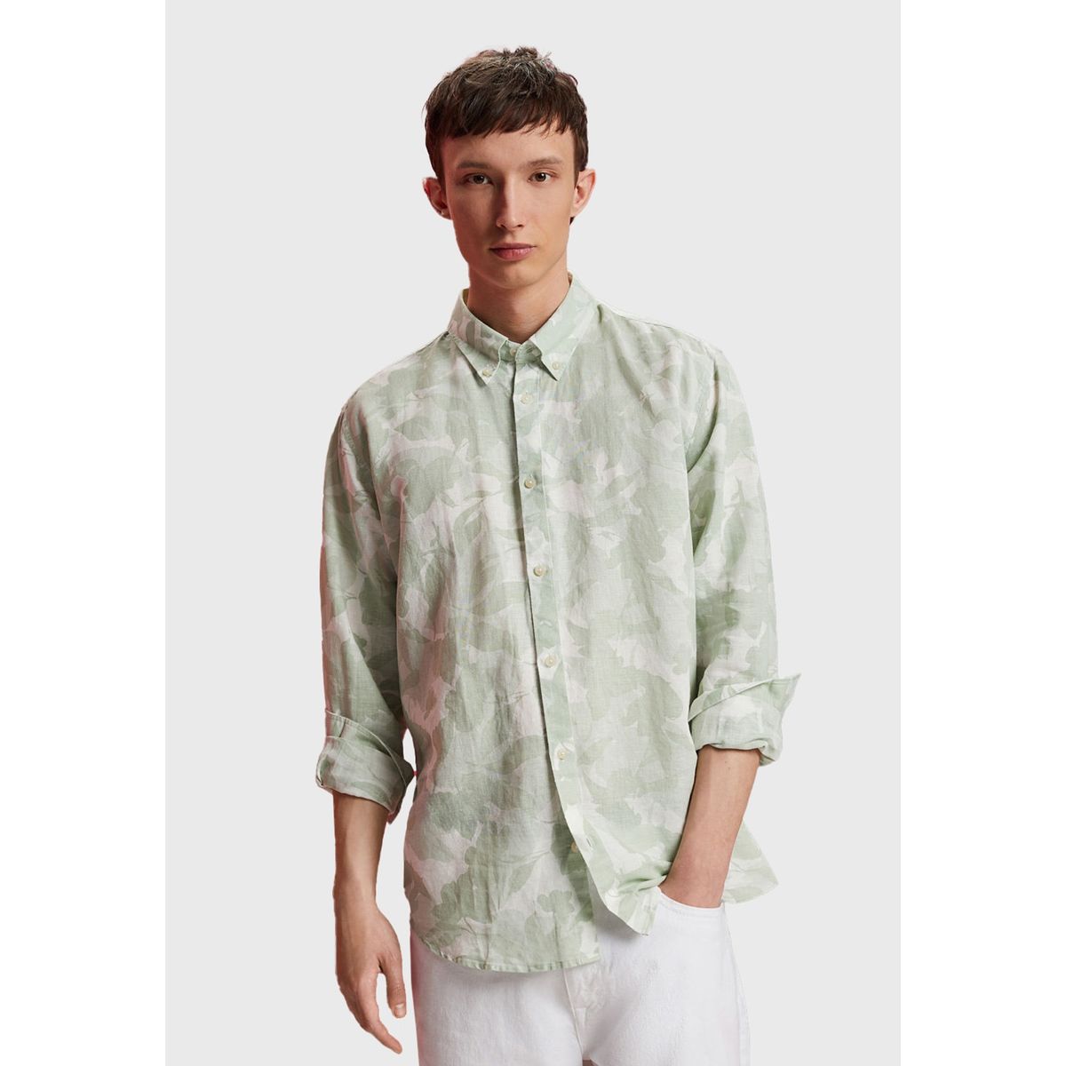 ESPRIT - Camisa Estampada Manga Larga Hombre Esprit ESPRIT