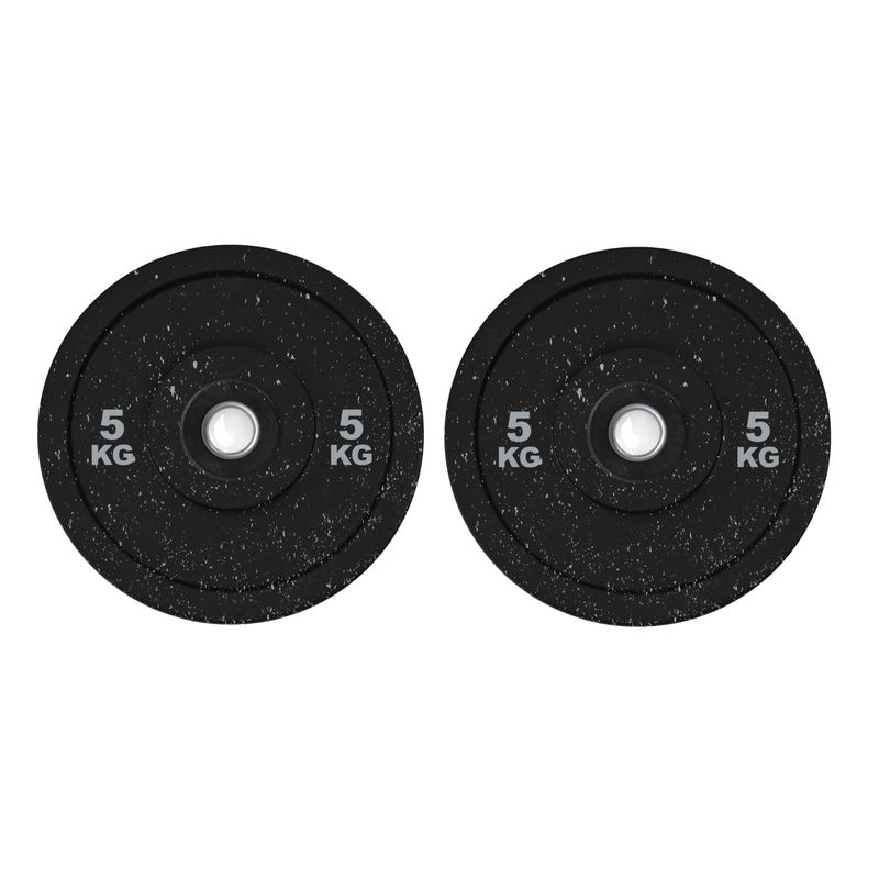 GENERICO - Par de discos olímpicos bumpers CRUMB de 5 kg (Total 10 kg)