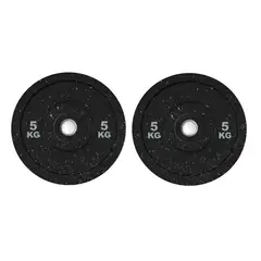 GENERICO - Par de discos olímpicos bumpers CRUMB de 5 kg (Total 10 kg)