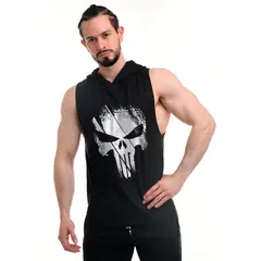 ADEMAN - Polera Musculosa The Punisher Capucha
