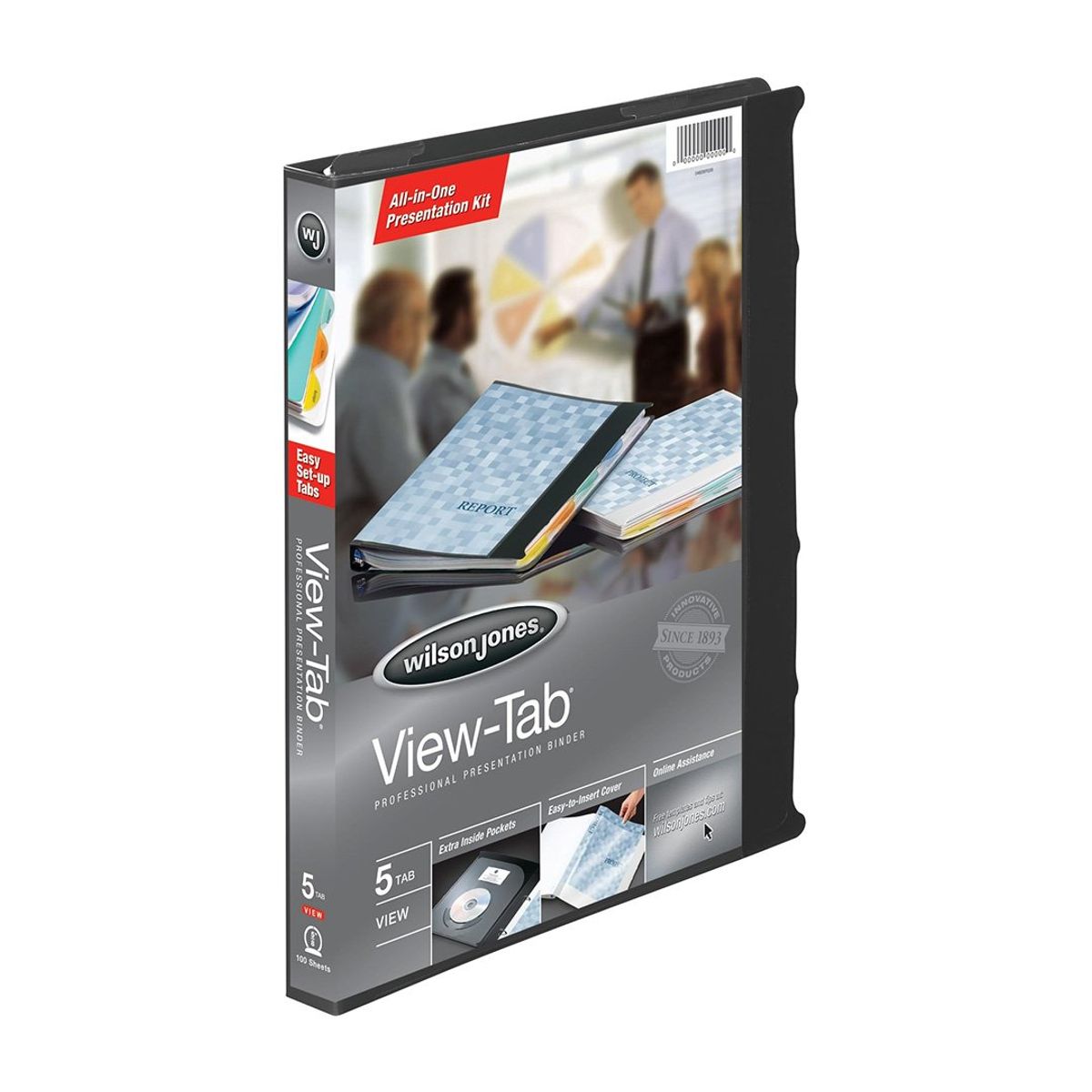 WILSON JONES - Wilson Jones Archivador Flexible con Separadores Carta 100 Hojas 3 Aros O Negro