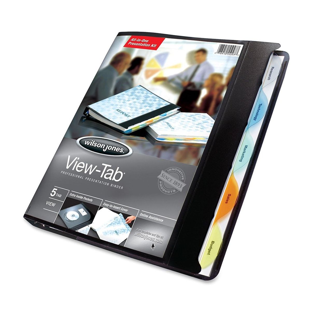 WILSON JONES - Wilson Jones Archivador Flexible con Separadores Carta 100 Hojas 3 Aros O Negro