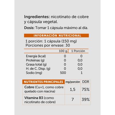 Imagen 2 del producto Copper One 30 cápsulas