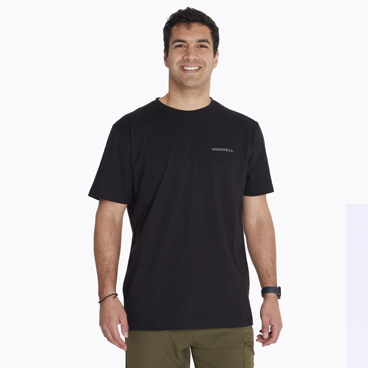 MERRELL - Polera M/C Logo Shirt Negro Hombre MERRELL