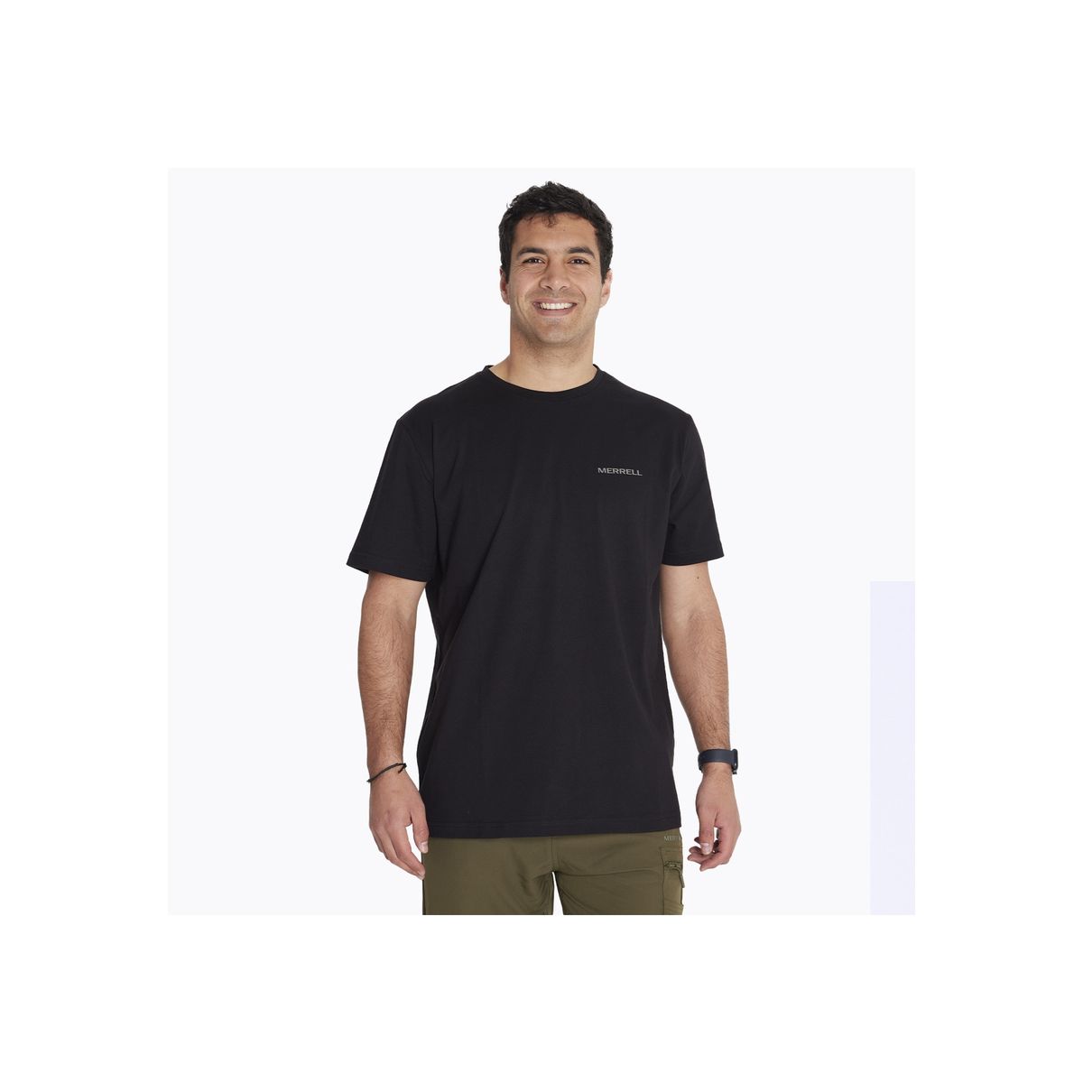 MERRELL - Polera M/C Logo Shirt Negro Hombre MERRELL