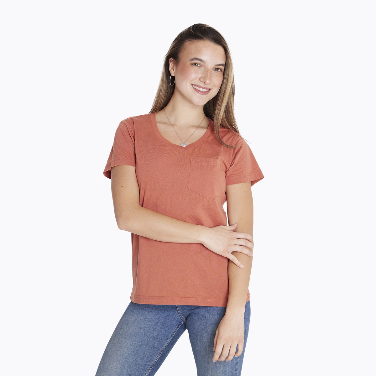 MERRELL - Polera M/C Tshirt Short Sleeve Naranja Mujer MERRELL