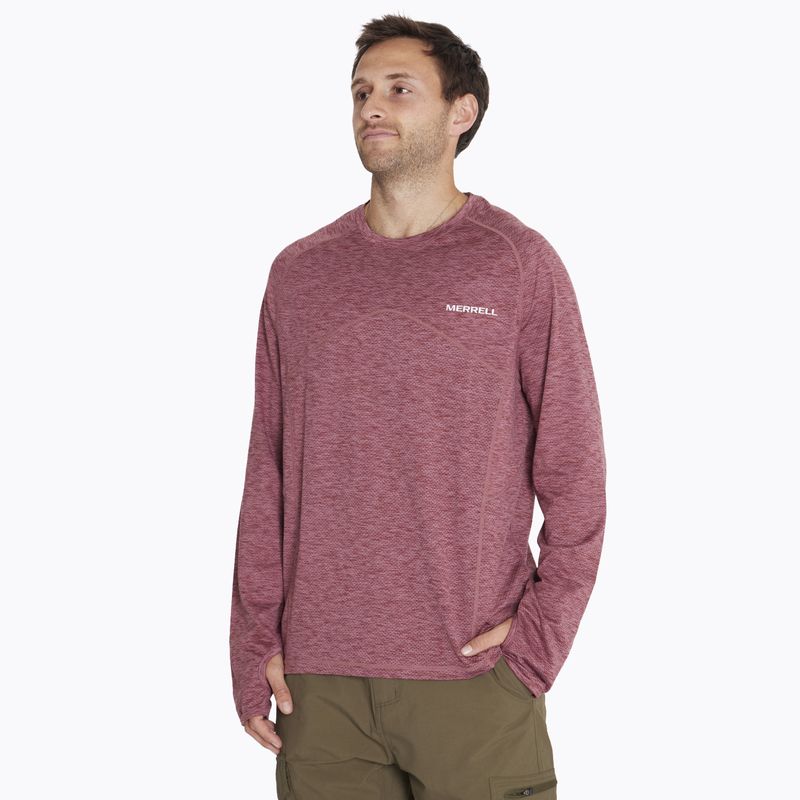 MERRELL - Polera M/L Sport T-Shirt Long S Burdeo Hombre MERRELL