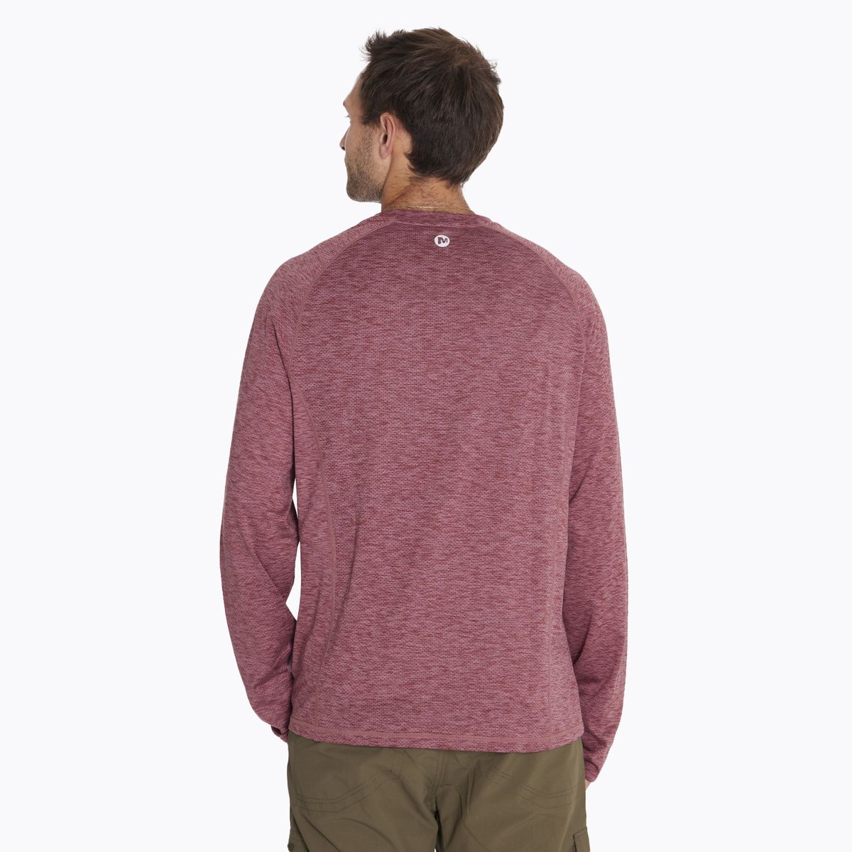 MERRELL - Polera M/L Sport T-Shirt Long S Burdeo Hombre MERRELL
