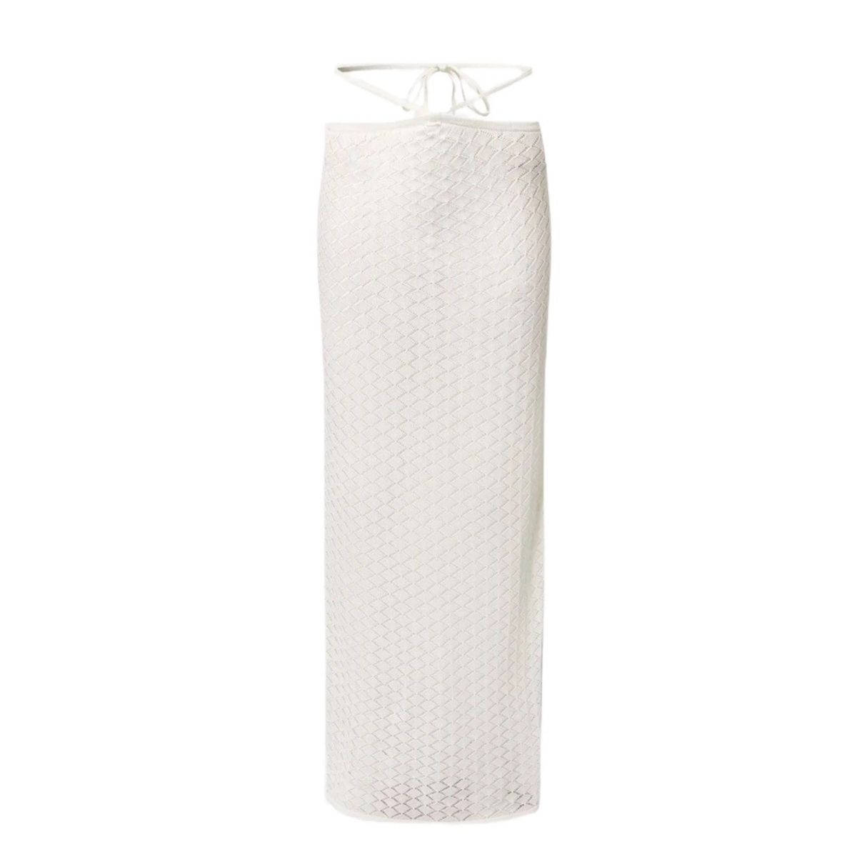 GENERICO - Falda Larga Blanca Midi Diseño