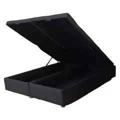 MUEBLERIA LATINA - CAMA 2M ABATIBLE BAUL FUNCIONAL LINO MARENGO 2 PLAZAS DIVIDIDA