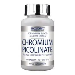 SCITEC NUTRITION - Picolonate de chromo 100 tabletas