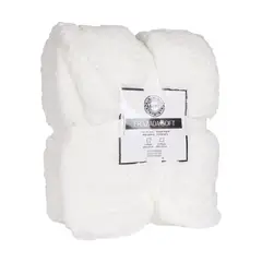 PALERMO - Frazada soft blanco 2.00 plazas