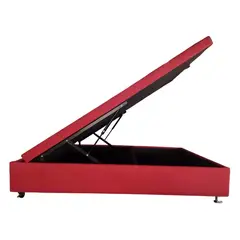 MUEBLERIA LATINA - CAMA 19M BAUL FUNCIONAL LINO BURDEO FULL