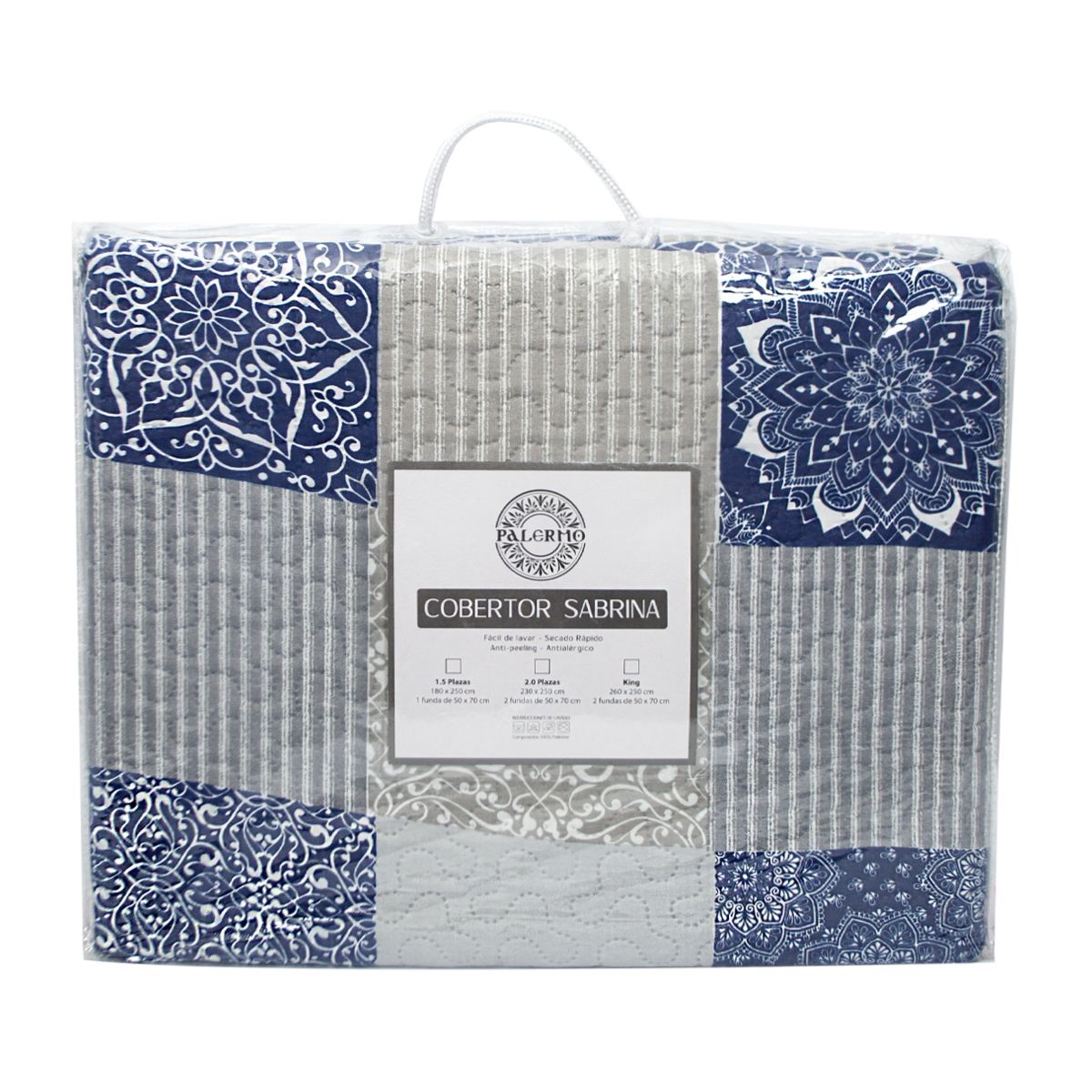 PALERMO - Cobertor sabrina 2 plazas 230x250 c/funda almohada