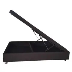 MUEBLERIA LATINA - CAMA 2M ABATIBLE BAUL FUNCIONAL LINO MARENGO 2 PLAZAS