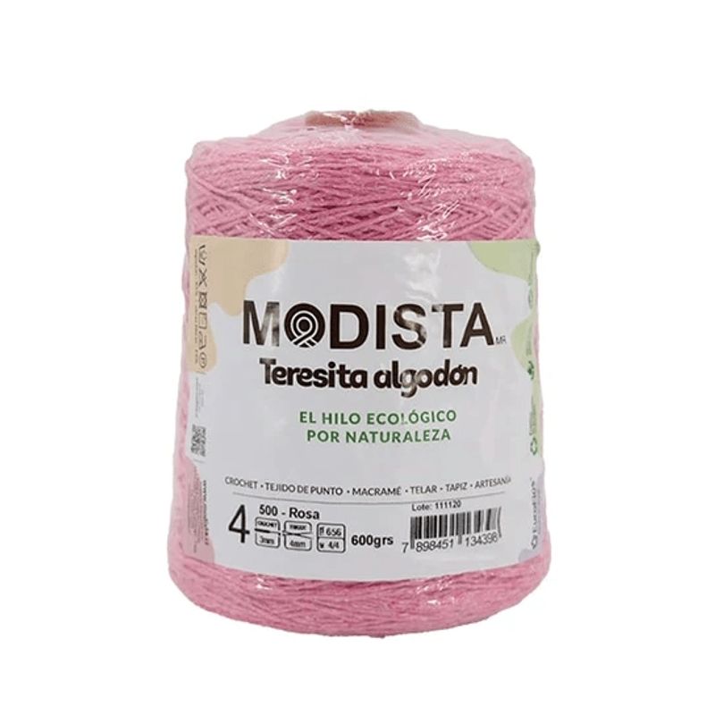 MODISTA - Hilo Algodón Teresita 600gr para tejer Crochet Palillo 500