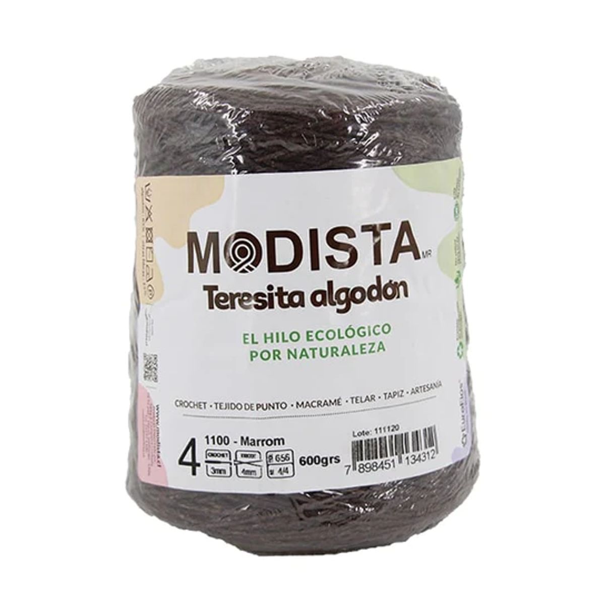 MODISTA - Hilo Algodón Teresita 600gr para tejer Crochet Palillo 1100