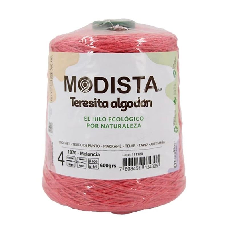 MODISTA - Hilo Algodón Teresita 600gr para tejer Crochet Palillo 1070