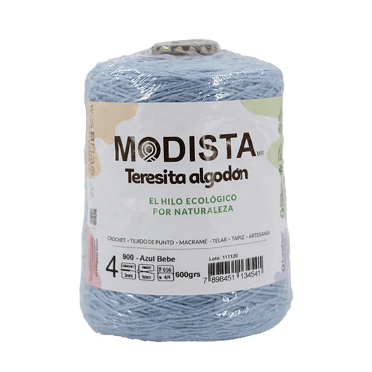 MODISTA - Hilo Algodón Teresita 600gr para tejer Crochet Palillo 900