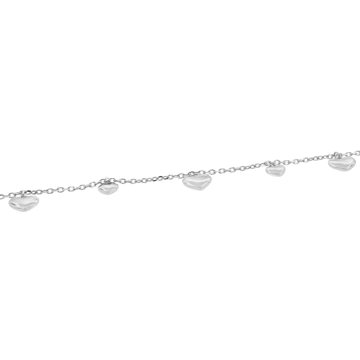 JB JOYAS BARON - Pulsera de Plata Esterlina 925 Corazón Solido