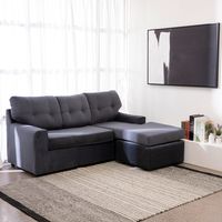 SECCIONAL ITALIA REVERSIBLE FELPA GRIS