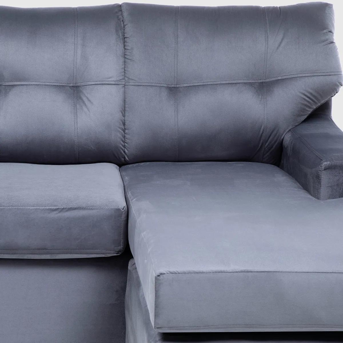 ALMORE - SECCIONAL ITALIA REVERSIBLE FELPA GRIS