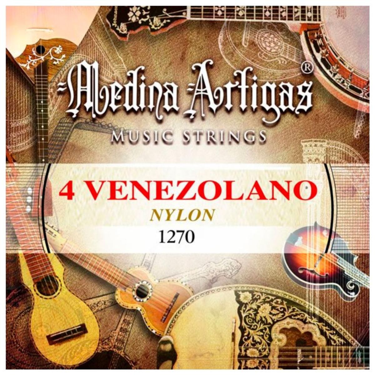 MEDINA ARTIGAS - Cuerdas para Cuatro Venezolano Medina Artigas 1270 - Negro