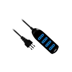 PHILCO - Alargador multiple de 4 tomas 5 mt 450N Negro