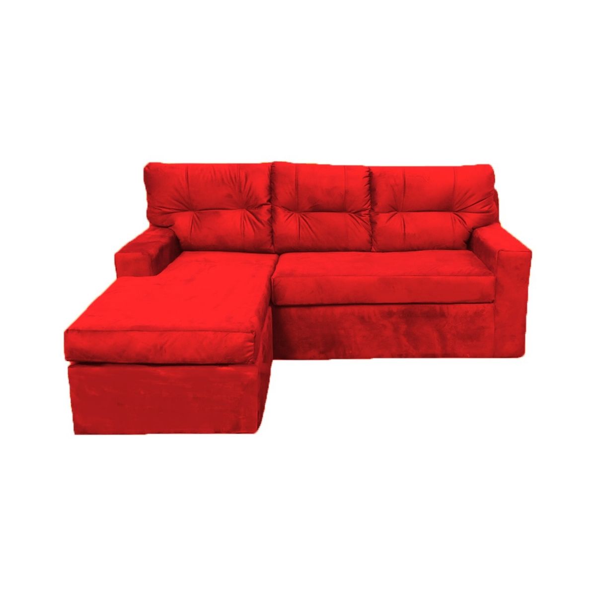 ALMORE - SECCIONAL ITALIA REVERSIBLE FELPA ROJO