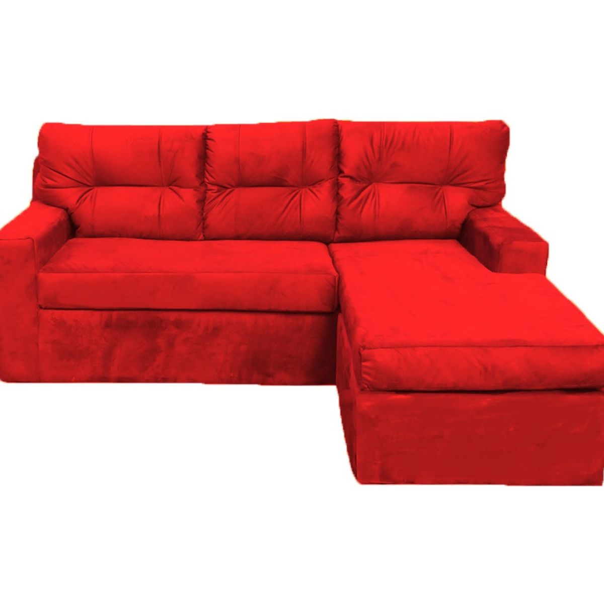 ALMORE - SECCIONAL ITALIA REVERSIBLE FELPA ROJO