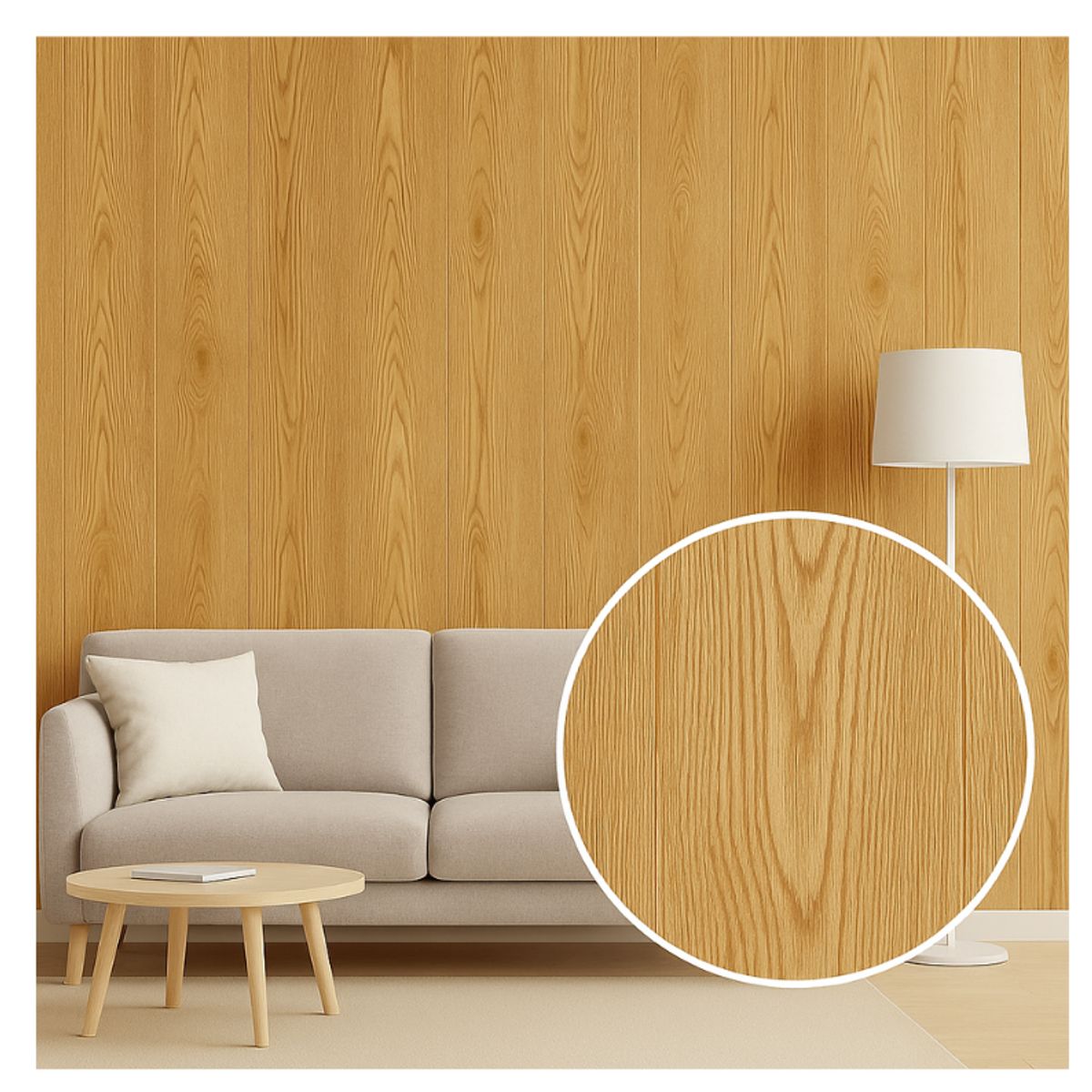 GENERICO - Piso Vinílico Autoadhesivo 5m2 Caja 36 Piezas Antideslizante ASPECTO MADERA PREMIUM