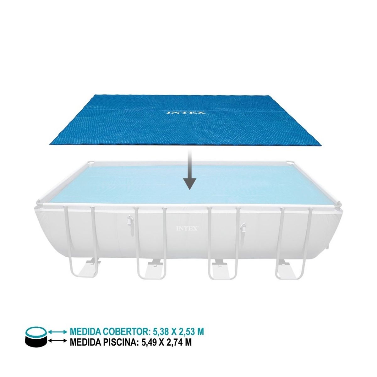 INTEX - Cobertor Solar Piscina INTEX 549 x 274m