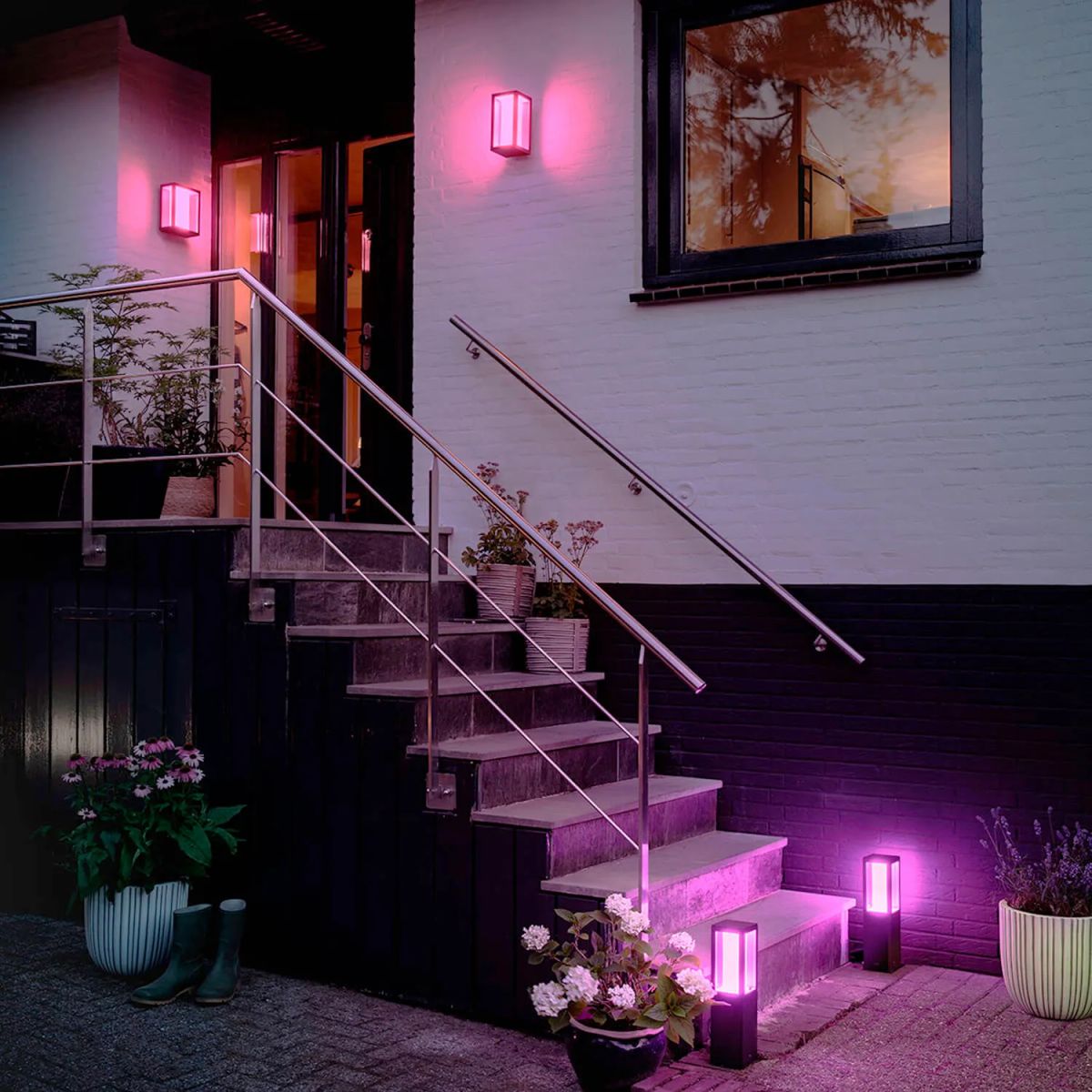 PHILIPS HUE - APLIQUÉ PHILIPS HUE IMPRESS COLOR 8W LUZ RGB CÁLIDO A FRÍO IP44