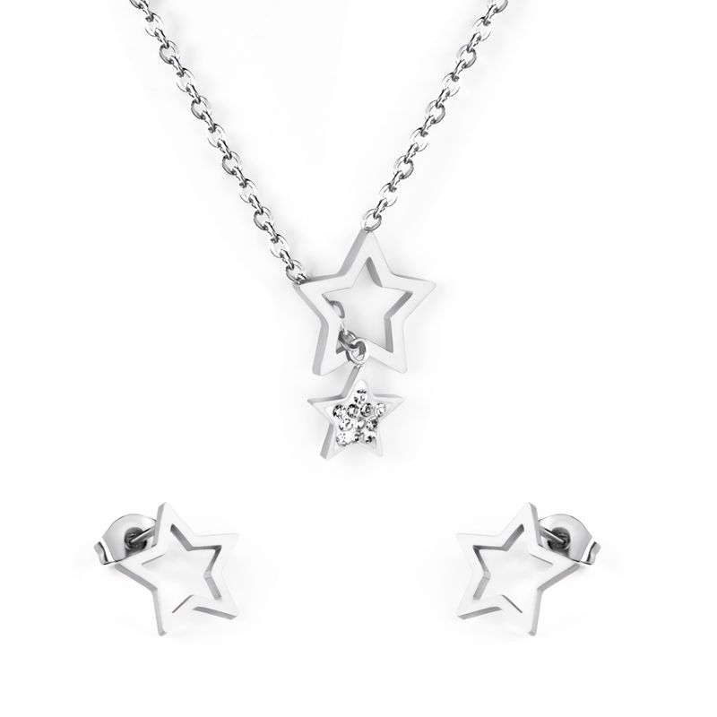 GENERICO - Set Collar y Aros de Acero - Astra Ateel