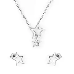 GENERICO - Set Collar y Aros de Acero - Astra Ateel