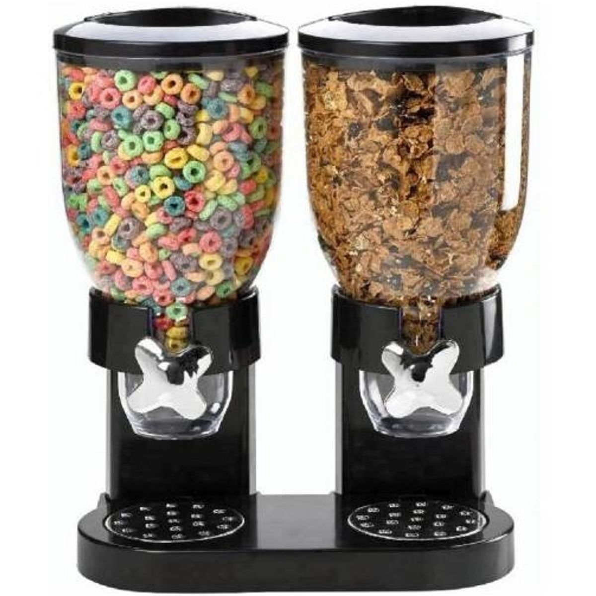 COMPRAPO - Dispensador dual de cereal y frutos secos negro