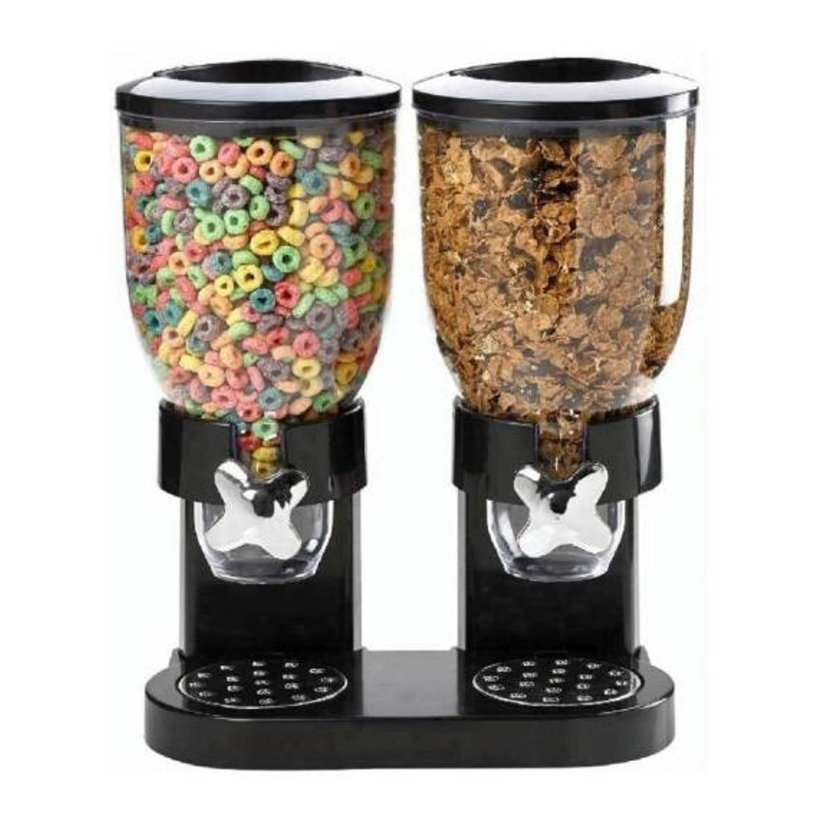 COMPRAPO - Dispensador dual de cereal y frutos secos negro