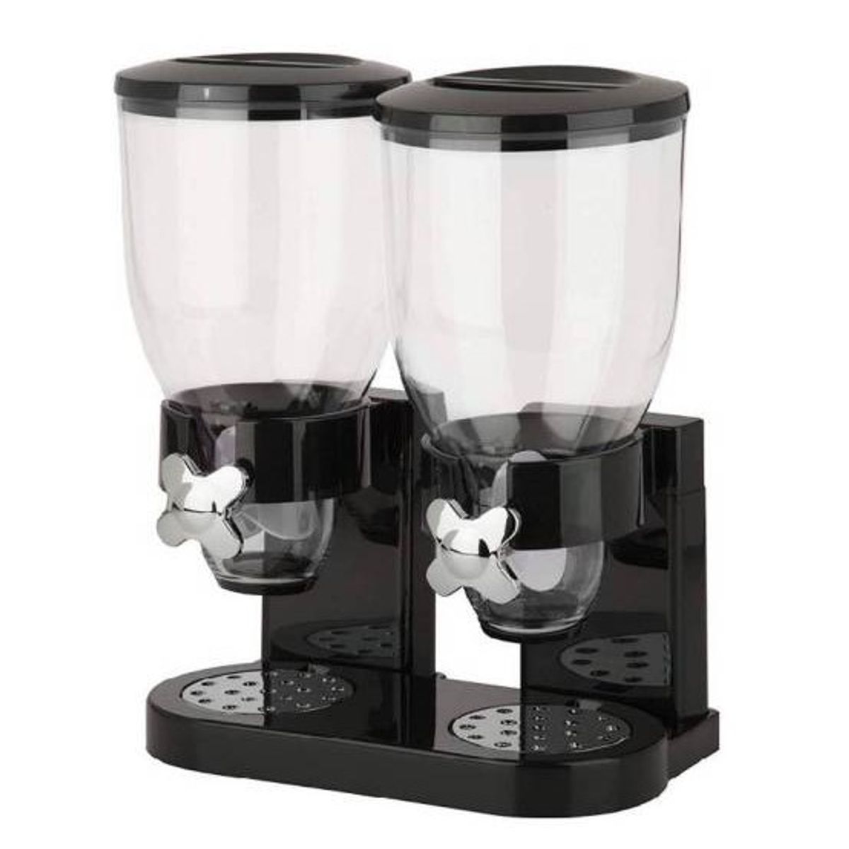 COMPRAPO - Dispensador dual de cereal y frutos secos negro