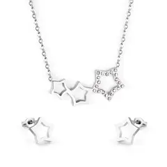 GENERICO - Set Collar y Aros de Acero - Elanna Steel