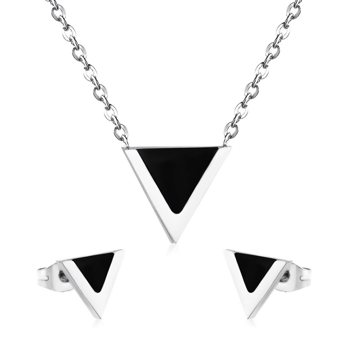 GENERICO - Set Collar y Aros de Acero - Giza Steel