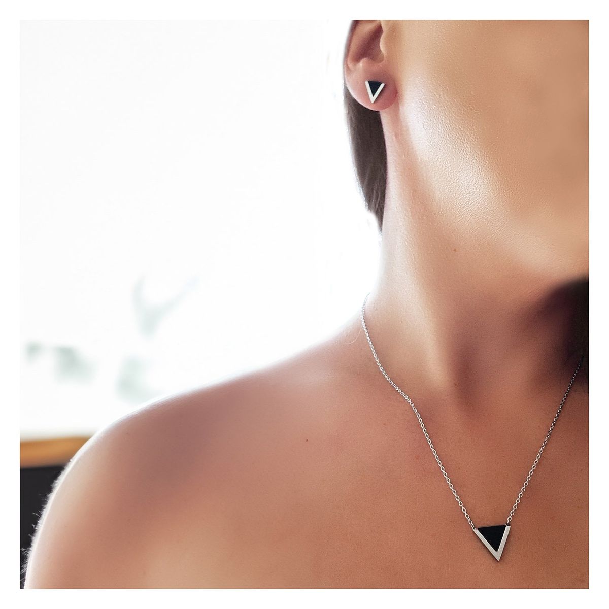 GENERICO - Set Collar y Aros de Acero - Giza Steel