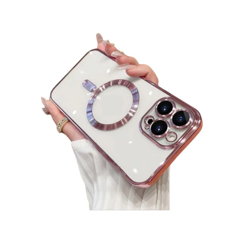GENERICO - Funda Transparente de lujo con magfase Para Iphone 11 Pro Rosa