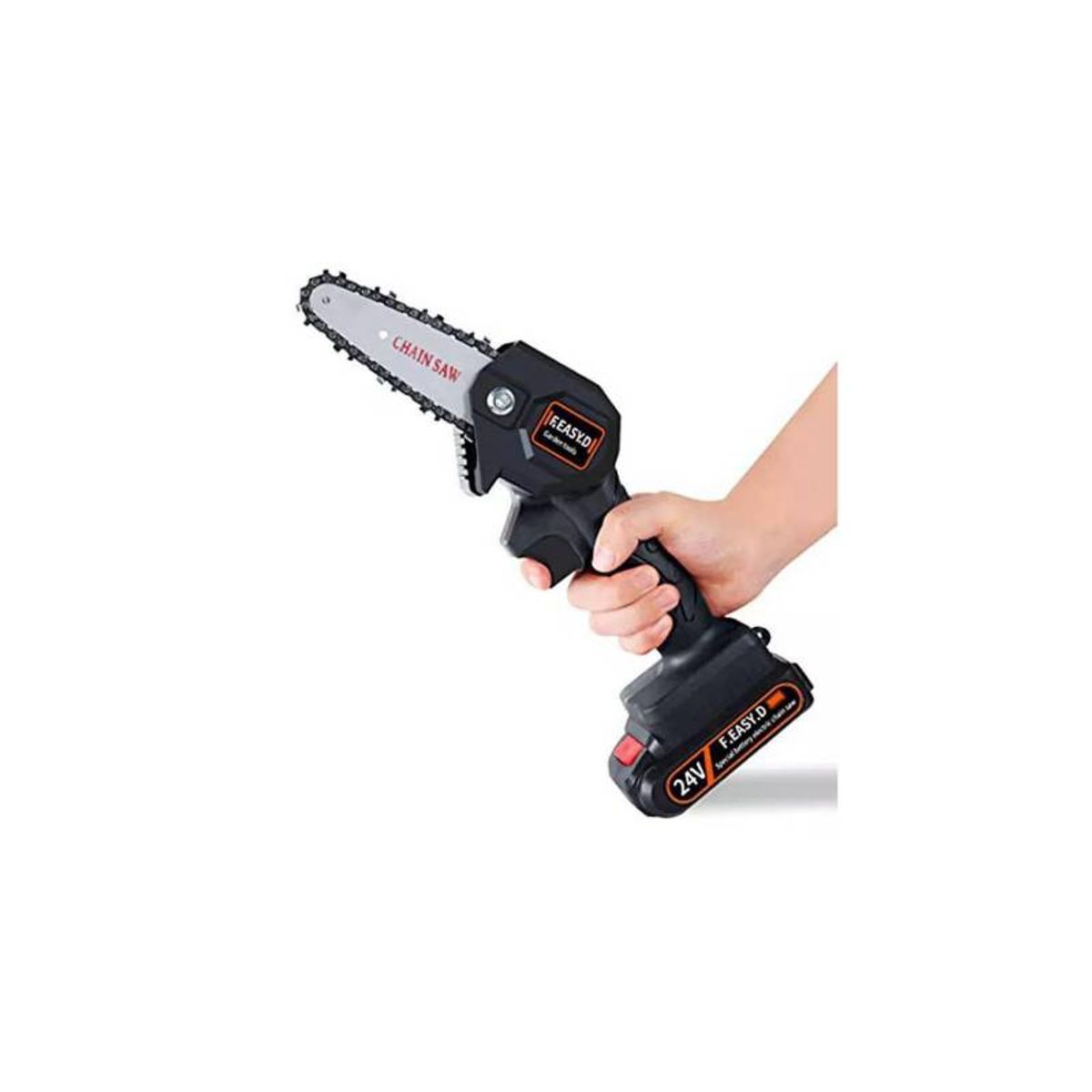 GENERICO - Mini Motosierra Inalámbrica 24V Recargable