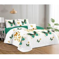 Quilt de Verano 2 plazas. Color Blanco con Diseño Q013