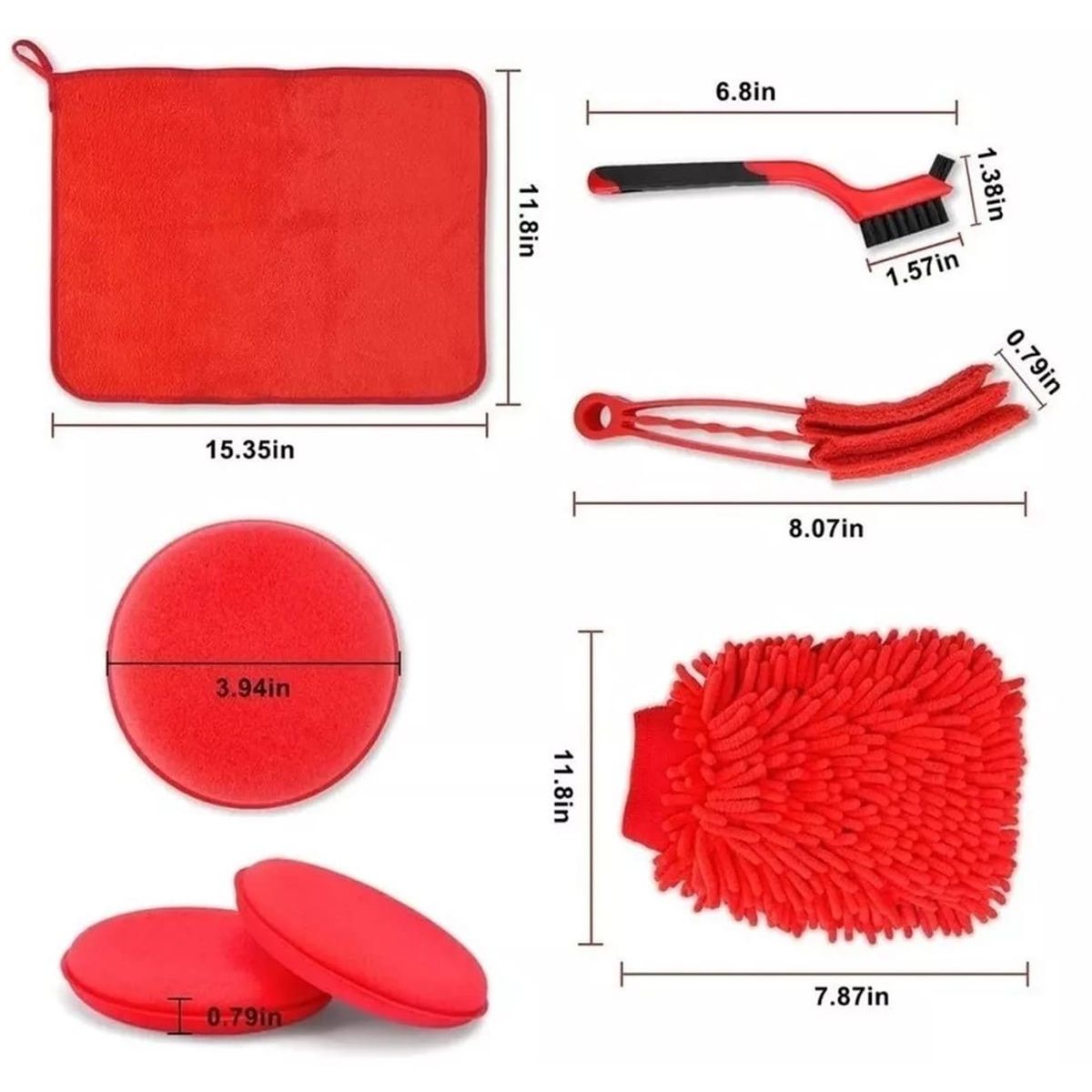 GENERICO - 18pzs Cepillos Limpieza De Auto Escobillas Taladro