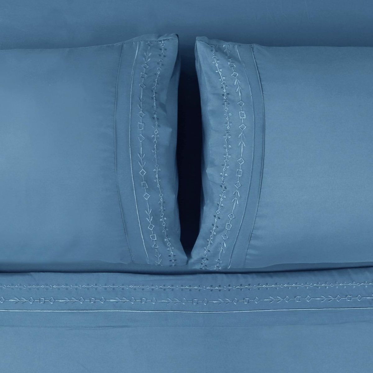 ANGELES DEL HOGAR - Juego De Sabanas Algodón 200 Hilos bordada plaza y media