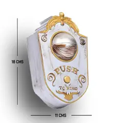 HALLOWEEN - TIMBRE DE PUERTA OJO ANIMADO BLANCO CON DORADO