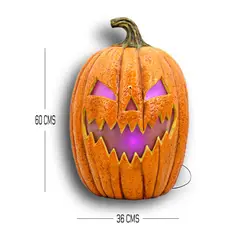 HALLOWEEN - CALABAZA ANIMADA GIGANTE LED DE 60 x 36 x 16