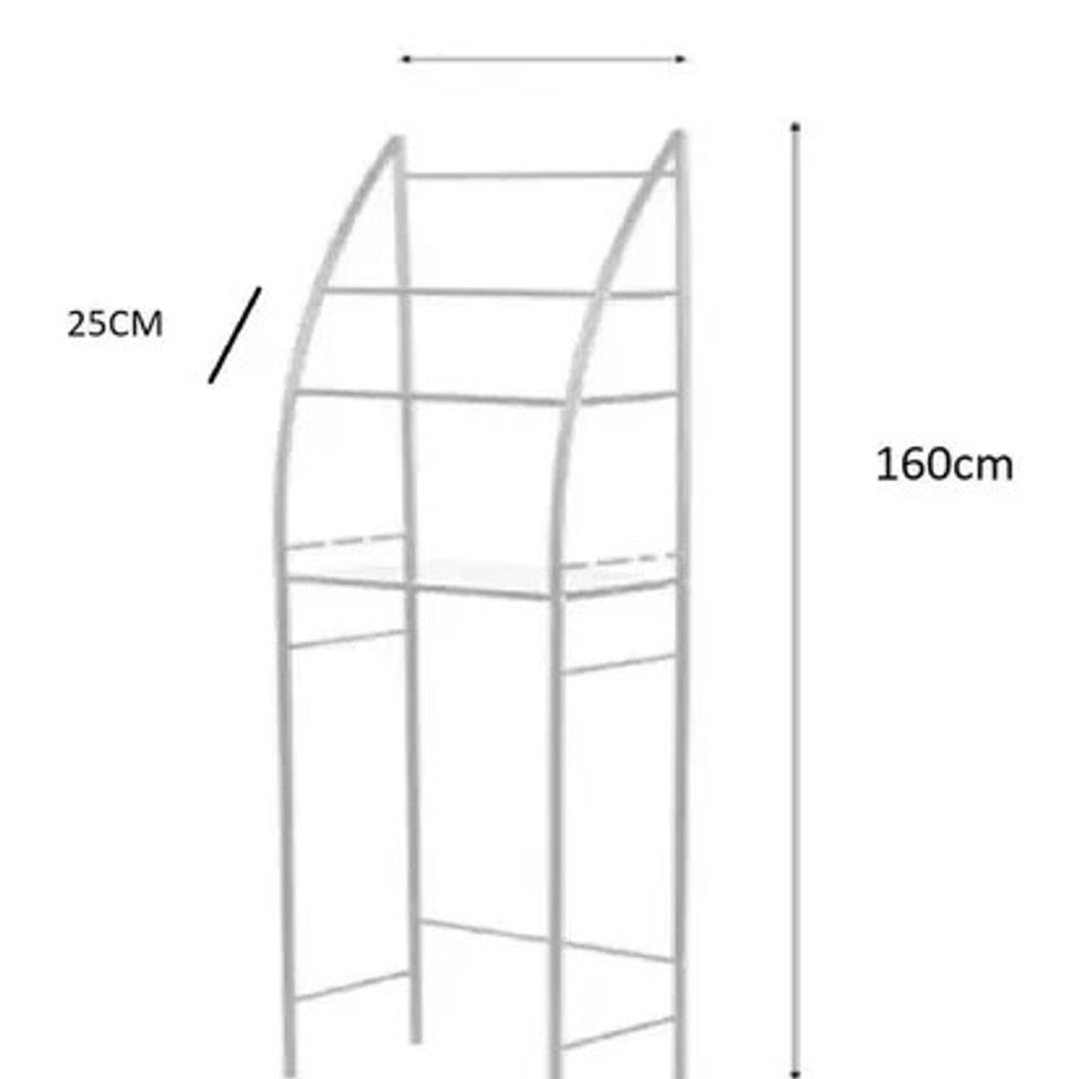 COMPRAPO - Repisa organizador para el Baño Moderndo de 60x160x25cm Blanco